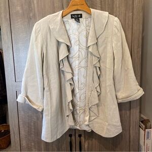 Ivy Chic Linen blend Blazer Jacket